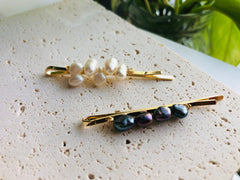 Genuine baroque pearl hair clip. Pearl barrette clip. Handmade pearl accessories. Pearl hair clasp. Hair slides. Wedding hair accessories.