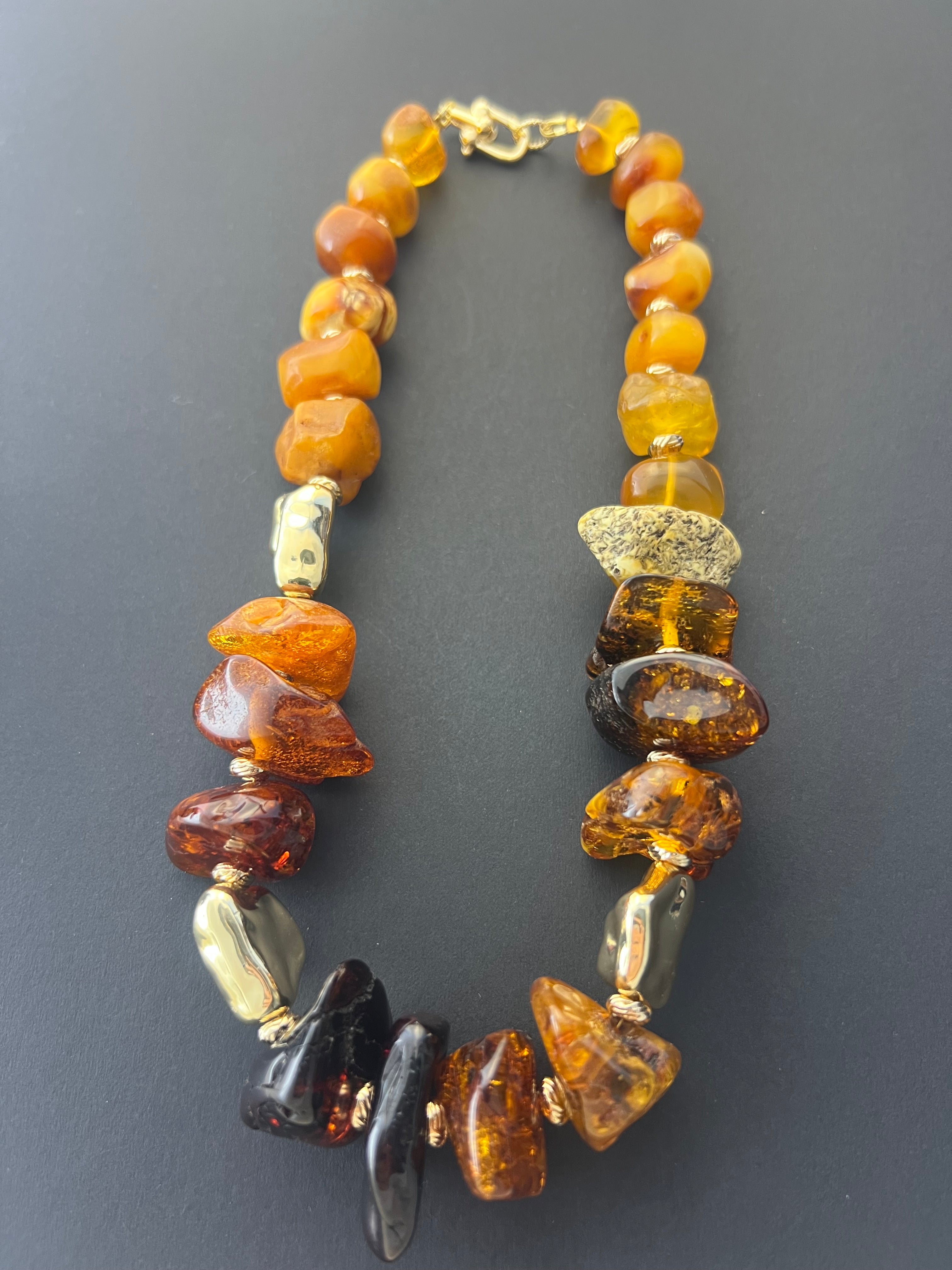 Golden Amber Statement Necklace