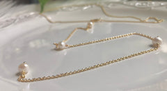 Freshwater pearl dangle necklace. Long lariat necklace. Y cultured pearl necklace. Bridal necklace. Back drop necklace. Bridesmaid gift