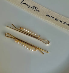 Genuine Baroque pearl hair clip. Minimalist pearl barrette clip. Handmade pearl hair accessories. Bridal pearl hair clasp. Hair slides