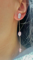 14K gold filled freshwater piwa pearl earring. Everyday earrings. Boho wedding earrings