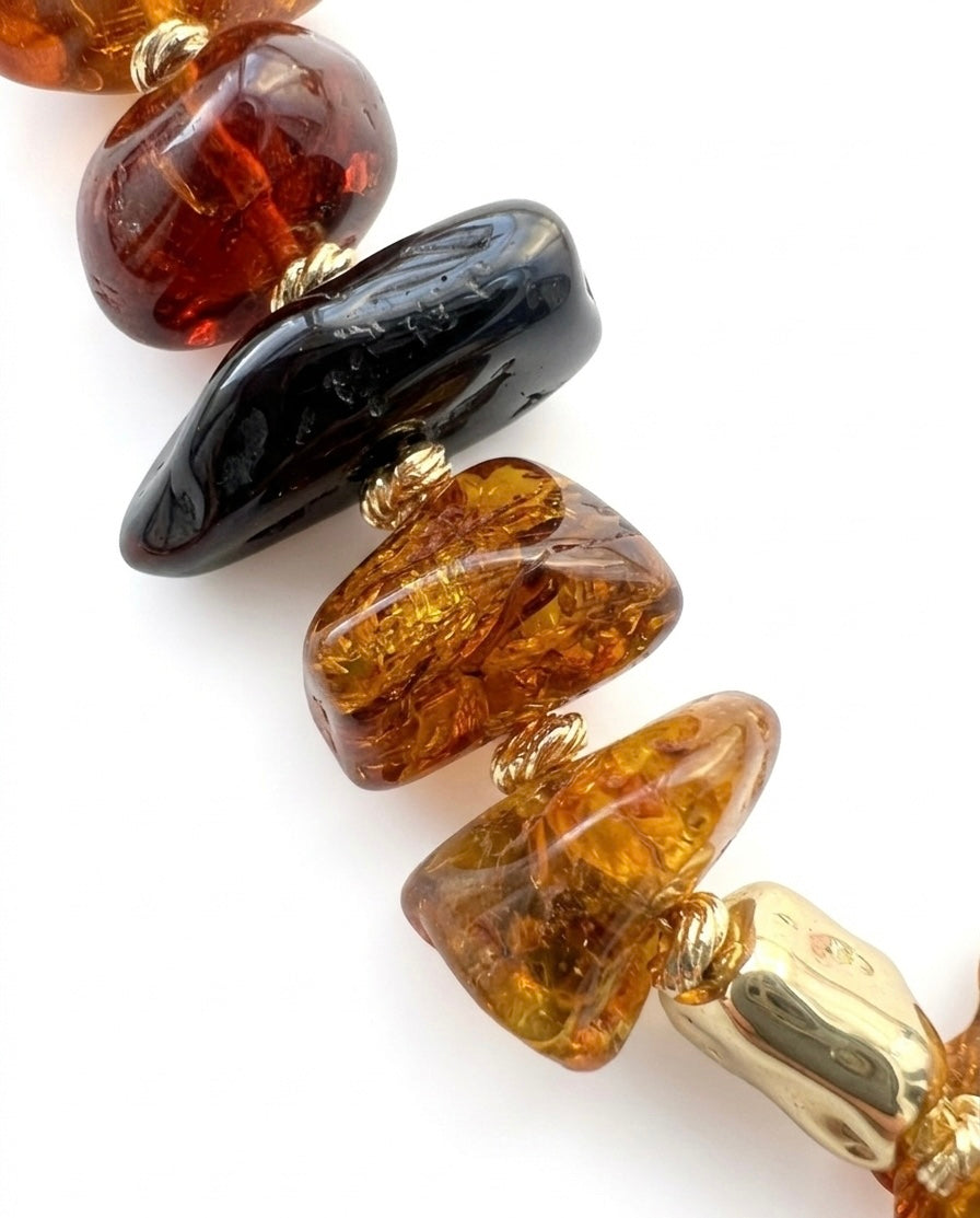 Golden Amber Statement Necklace