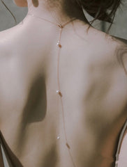 Freshwater pearl dangle necklace. Long lariat necklace. Y cultured pearl necklace. Bridal necklace. Back drop necklace. Bridesmaid gift