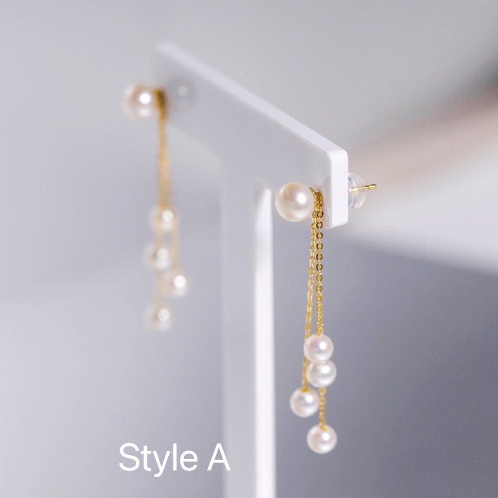 Convertible Pearl Drop Earrings — product image 6