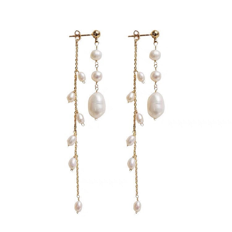Baroque Pearl Clip On Earrings
