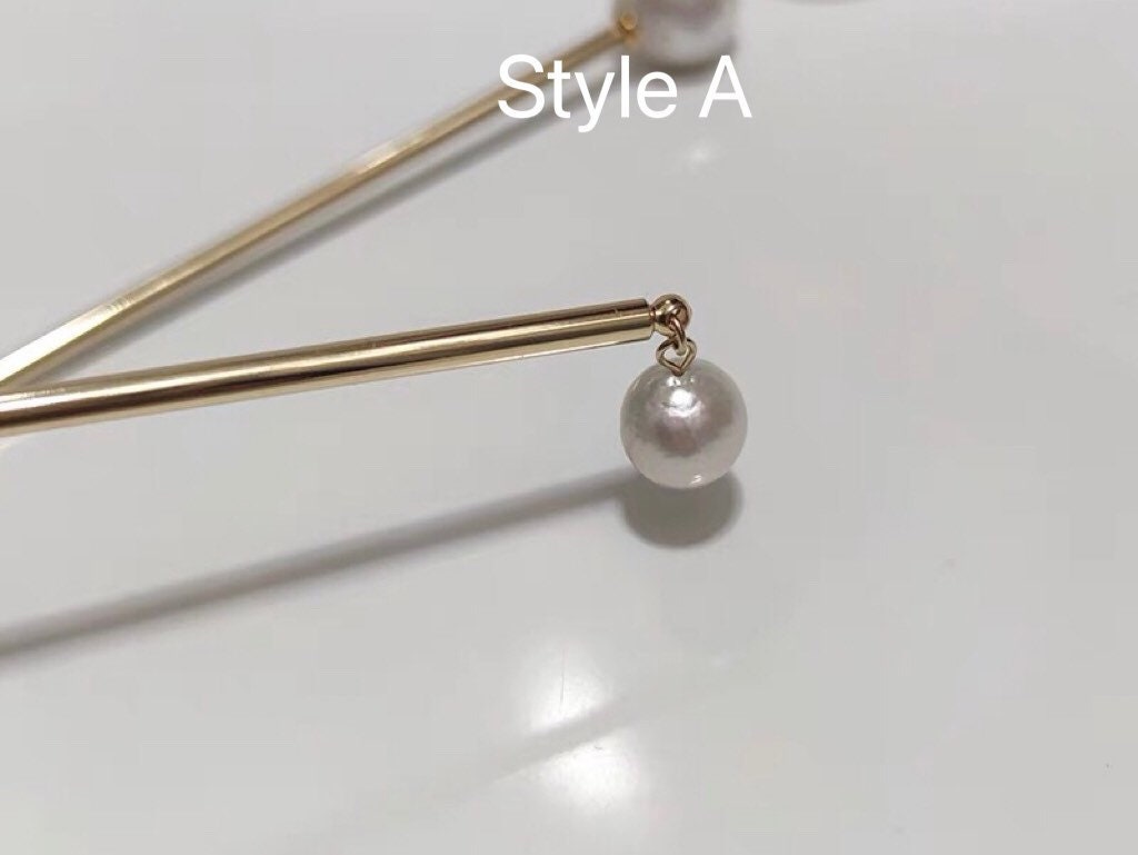 Genuine freshwater baroque pearl hair pin. Hair accessory. Bridesmaid hair pin. Minimalist wedding headband. Boho hair pin. Gift.