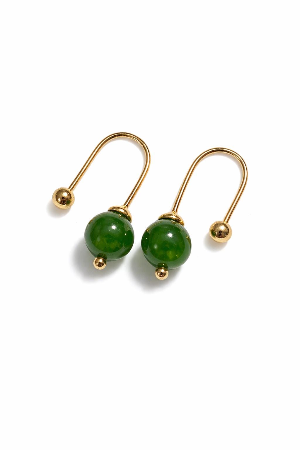 Gold Vermeil Aquamarine Drop Earrings, Natural Blue Beryl Gemstone, Green or White Jade Variation, March Birthstone Gift, Minimalist Bridal