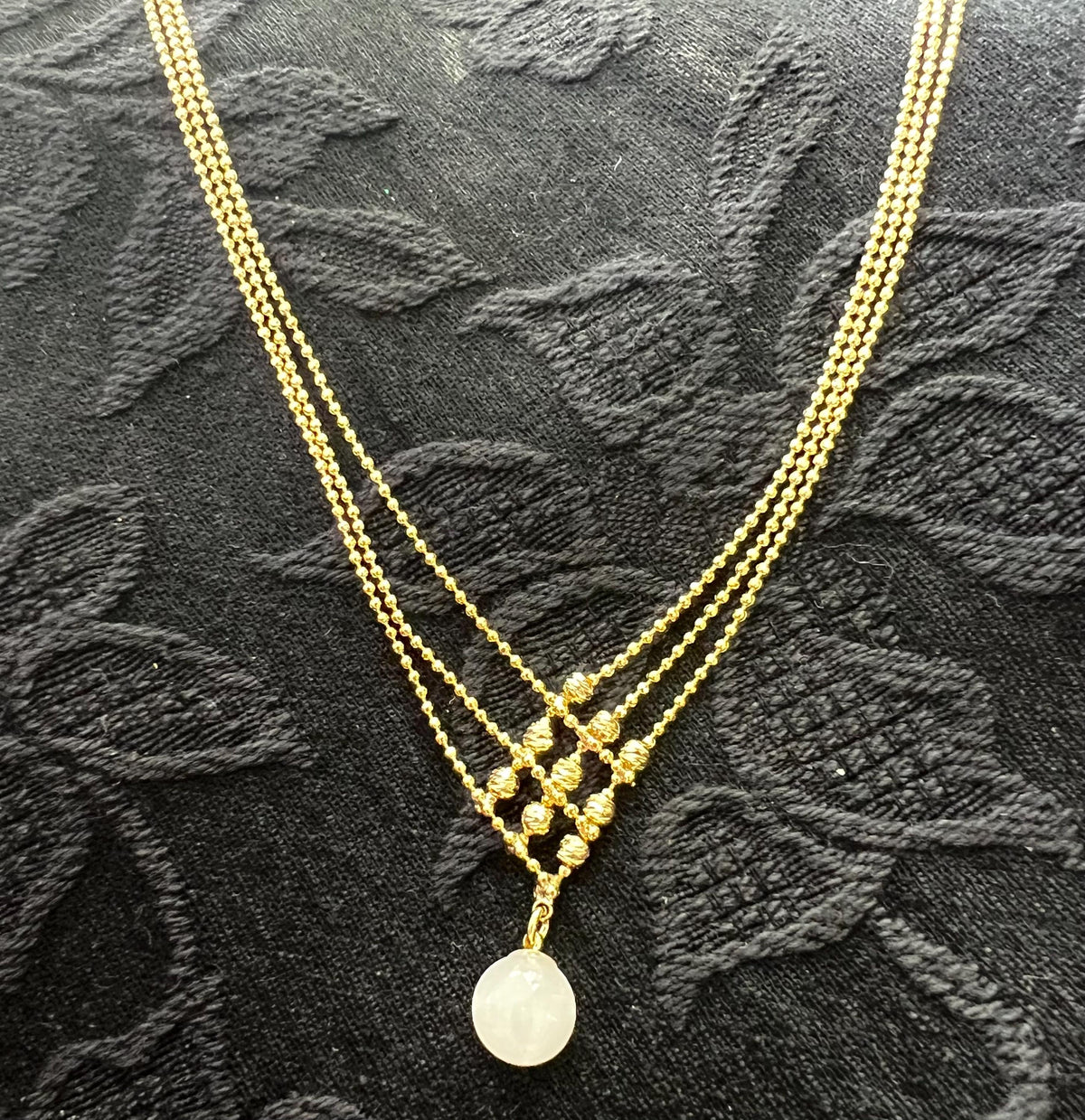 Layered Green Jade Necklace