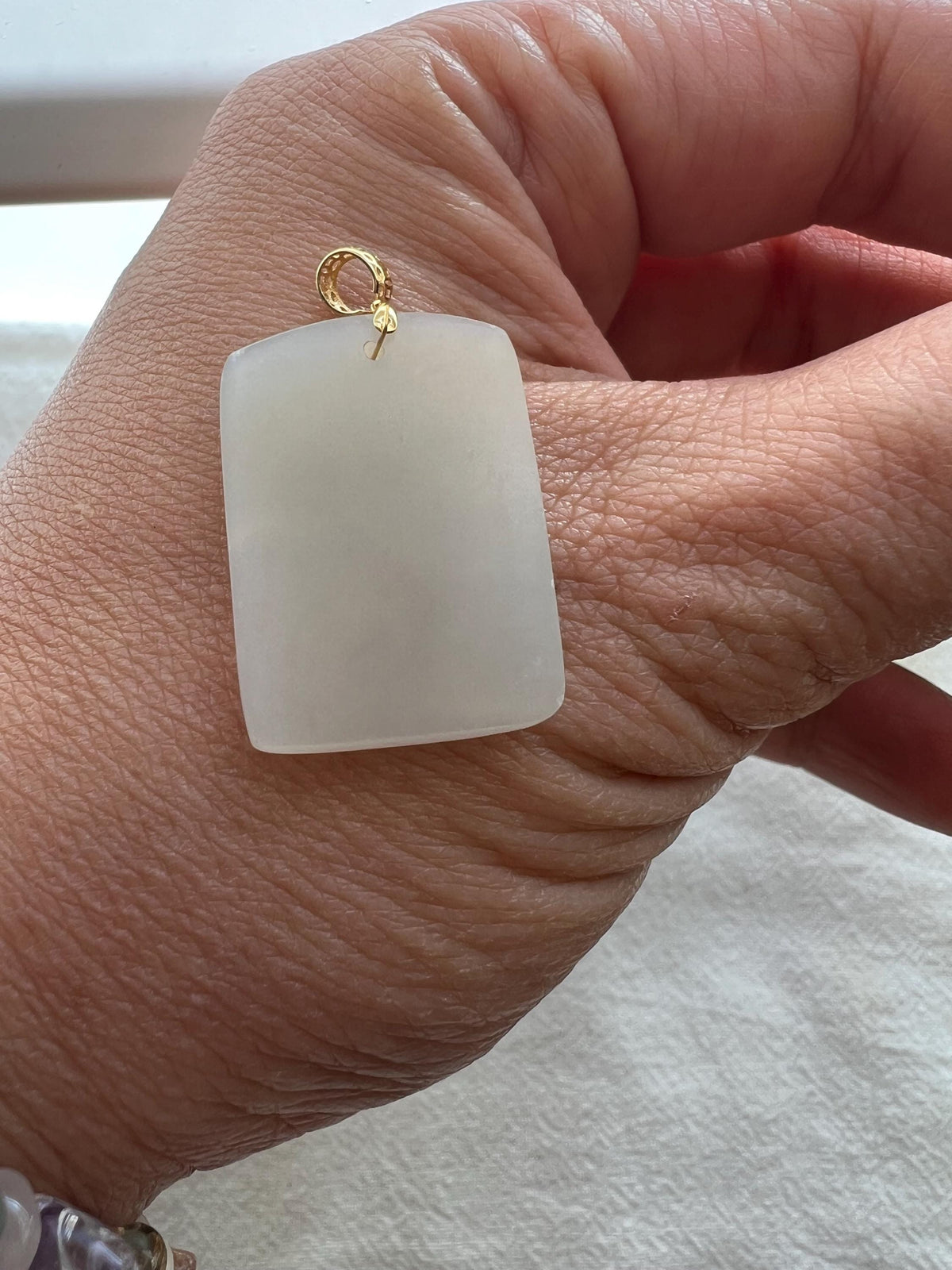 White Nephrite Mythical Beast Pendant