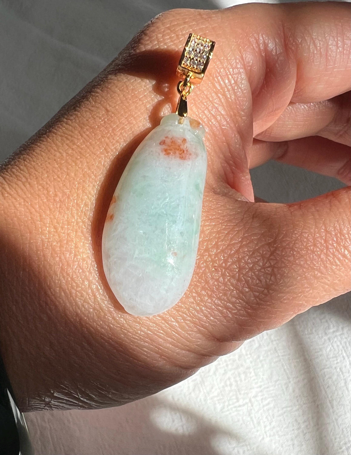 Tricolor Jadeite Gourd Pendant