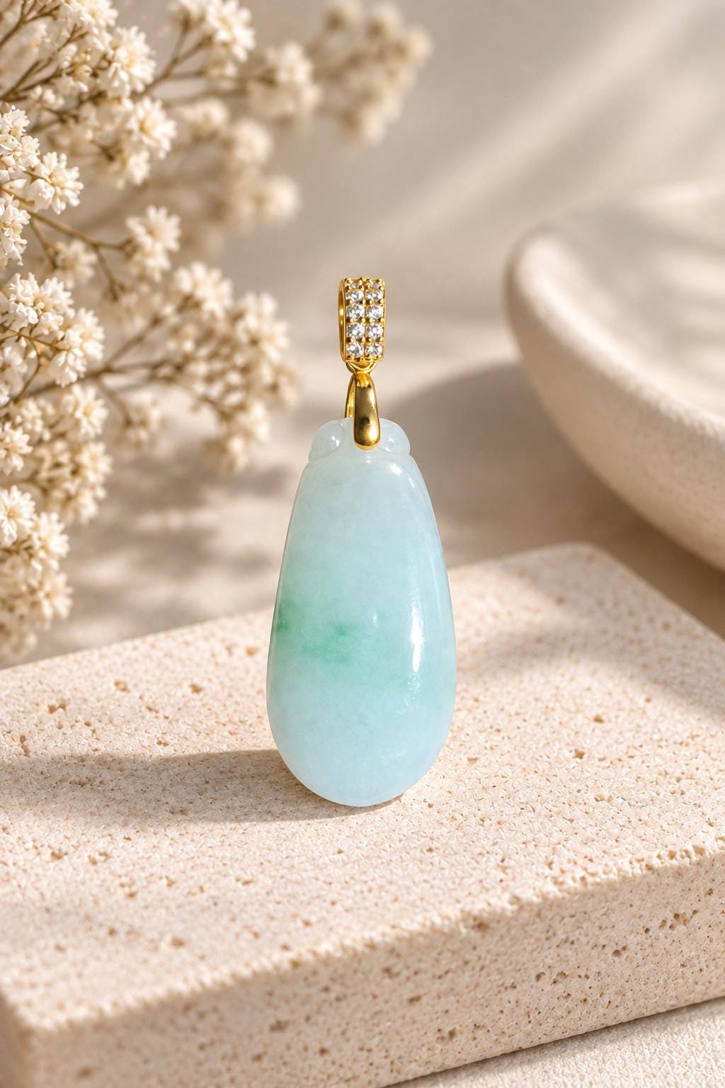 Green Jadeite Gourd Pendant