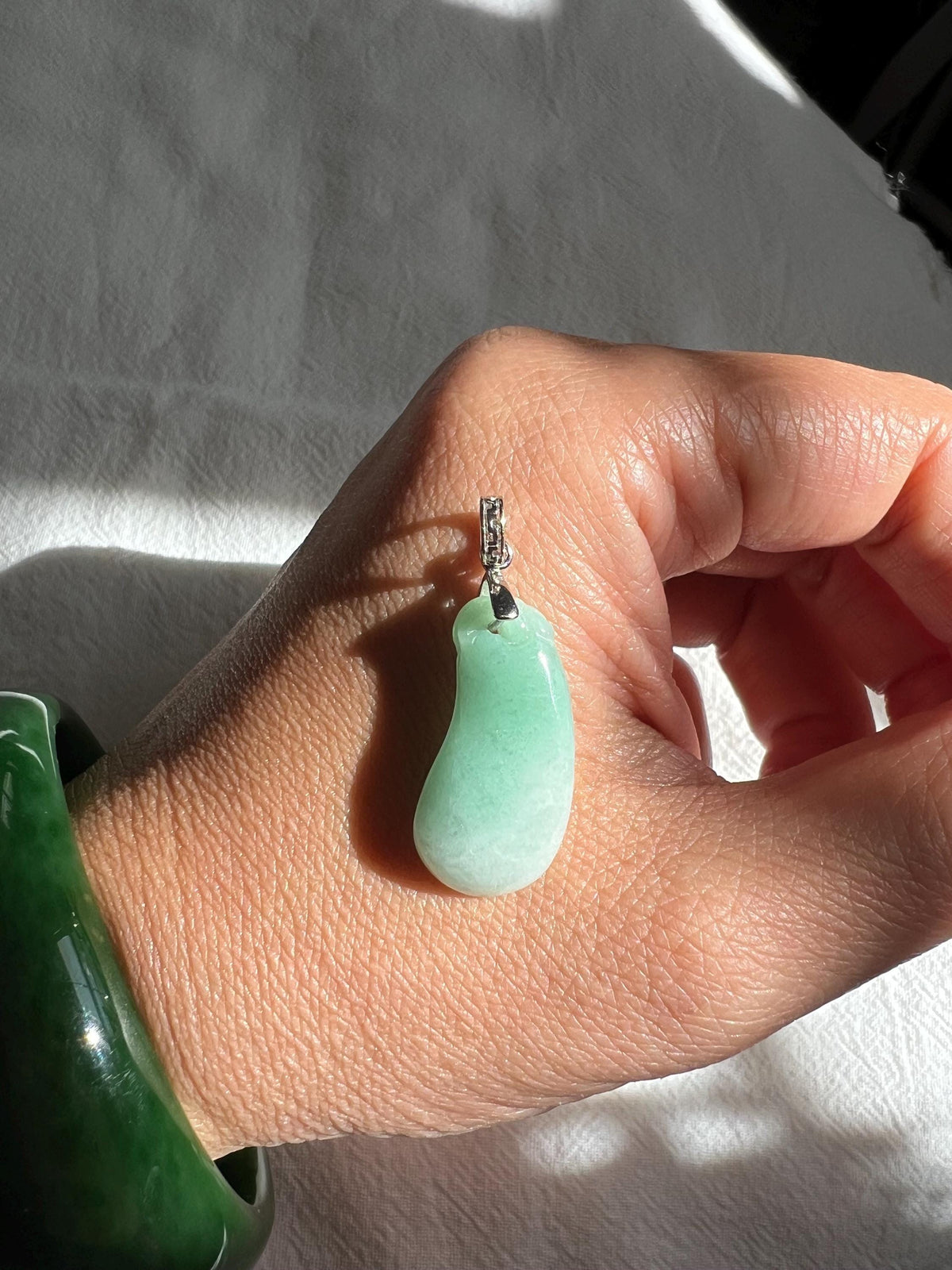 Green Jadeite Lucky Melon Pendant