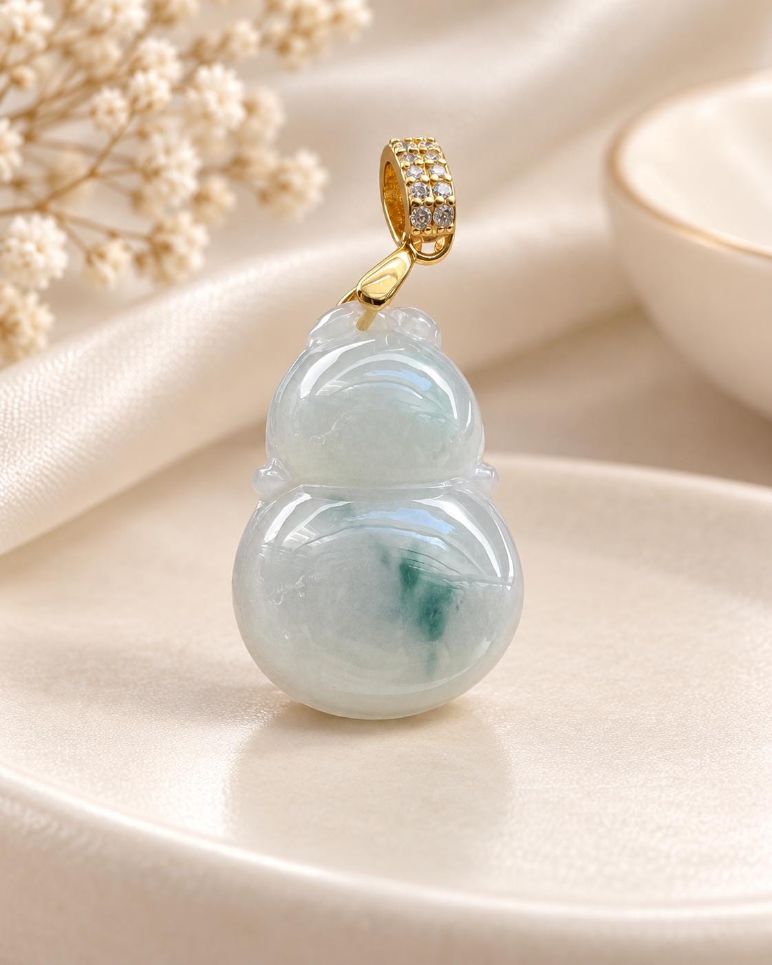 Icy Jadeite Gourd Pendant