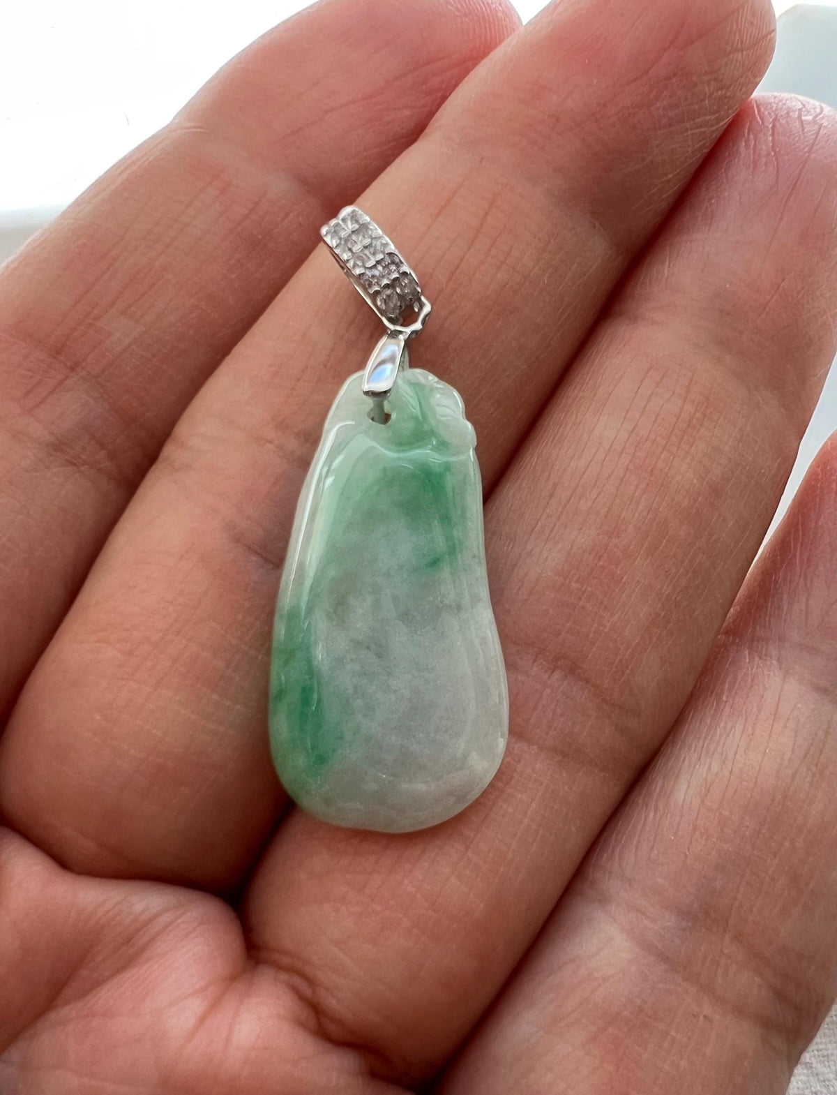 Green Jadeite Lucky Melon Pendant