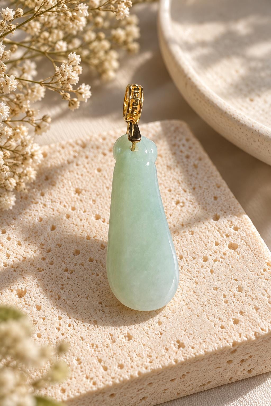 Light Green Jadeite Gourd Pendant