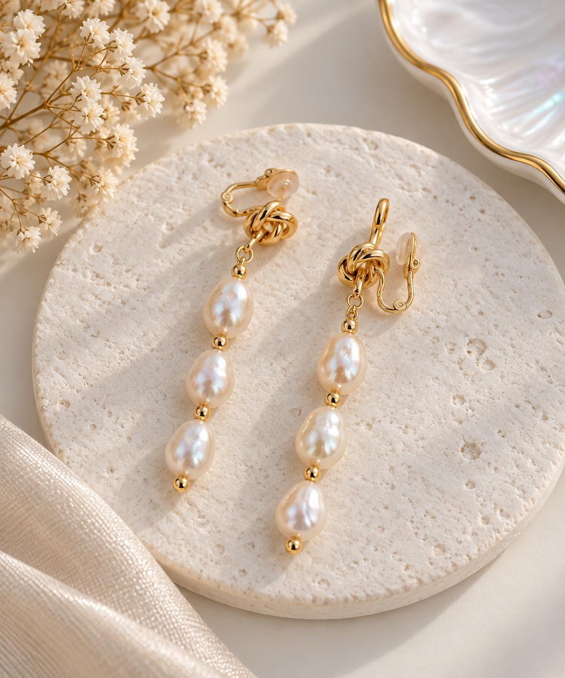 Style Freshwater Pearl Clip-On Earrings