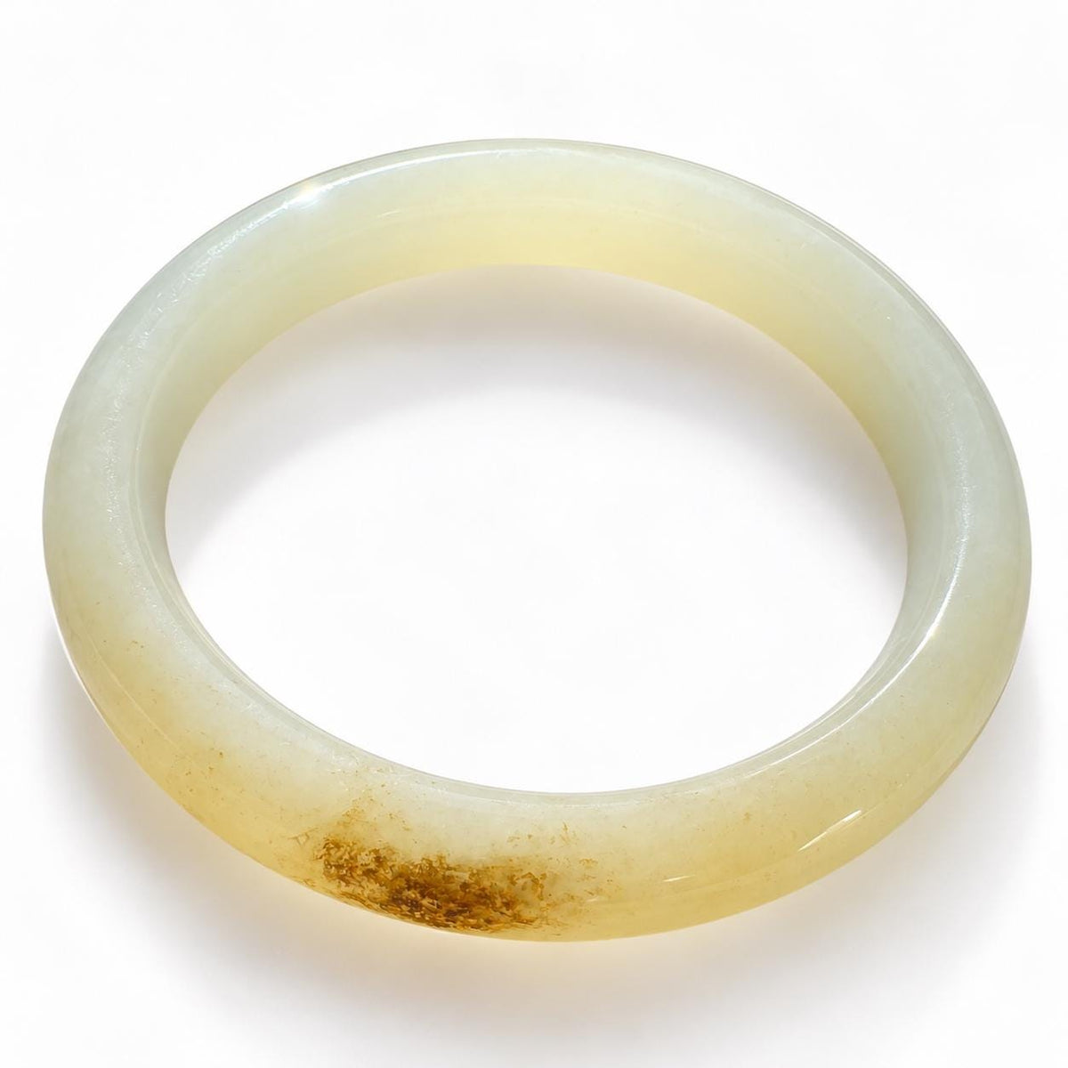 Sugar-White Nephrite Bangle, 56 mm