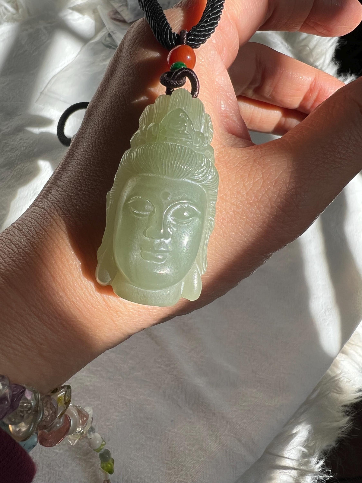Nephrite Buddha Head Pendant