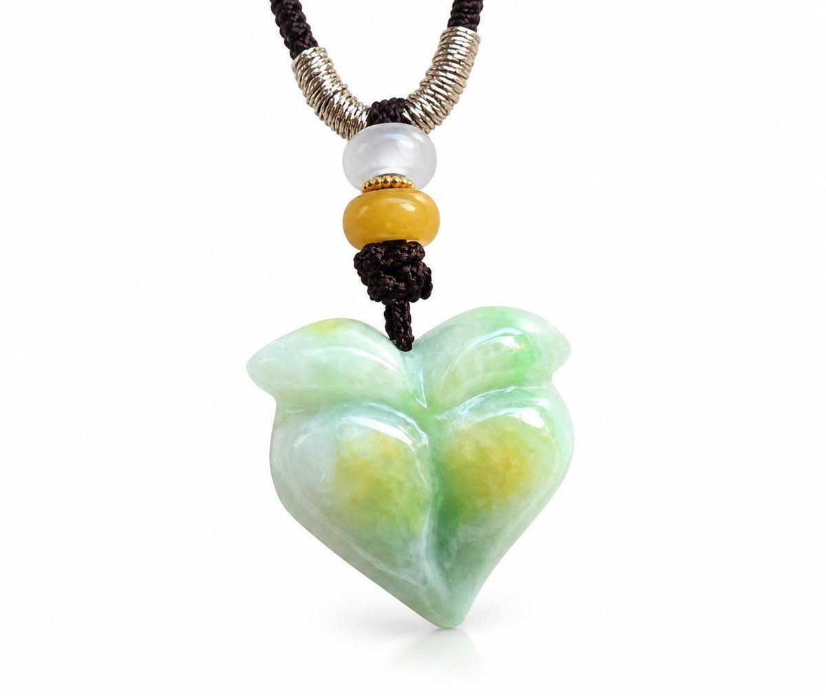 Tricolor Jadeite Longevity Peach Pendant