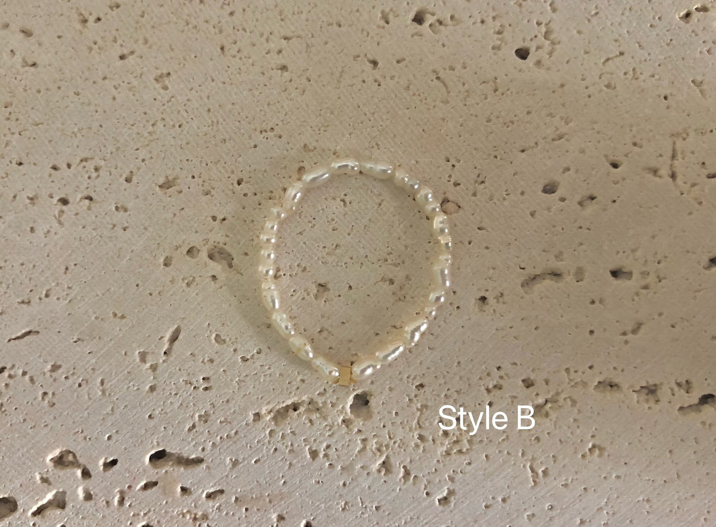 14K gold filled tiny freshwater pearl dainty ring. Delicate pearl ring. Thin ring. Mini ring. Elegant ring. Stacking ring.