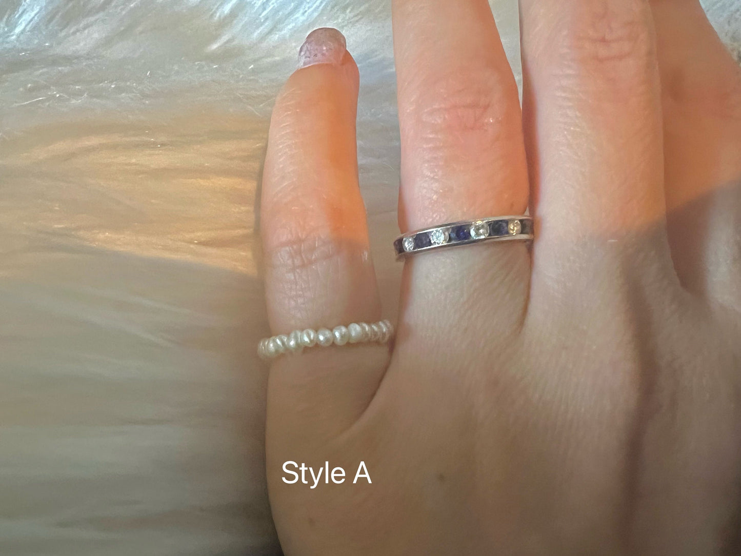 14K gold filled tiny freshwater pearl dainty ring. Delicate pearl ring. Thin ring. Mini ring. Elegant ring. Stacking ring.