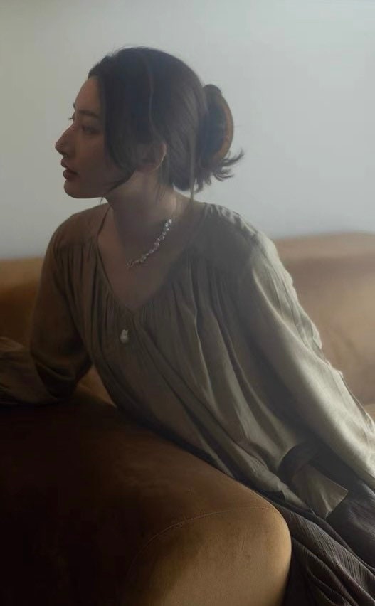 High quality petal baroque pearl half chain necklace. Multiple-shape pearl necklace. Boho wedding jewelry. Y lariat necklace.