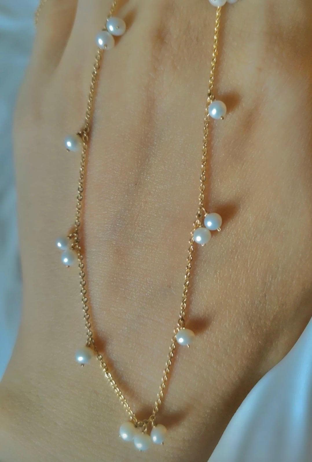 14K gold filled freshwater pearl necklace. Dainty tiny pearl necklace. Mini necklace . Anniversary gift. Bridesmaid gift.