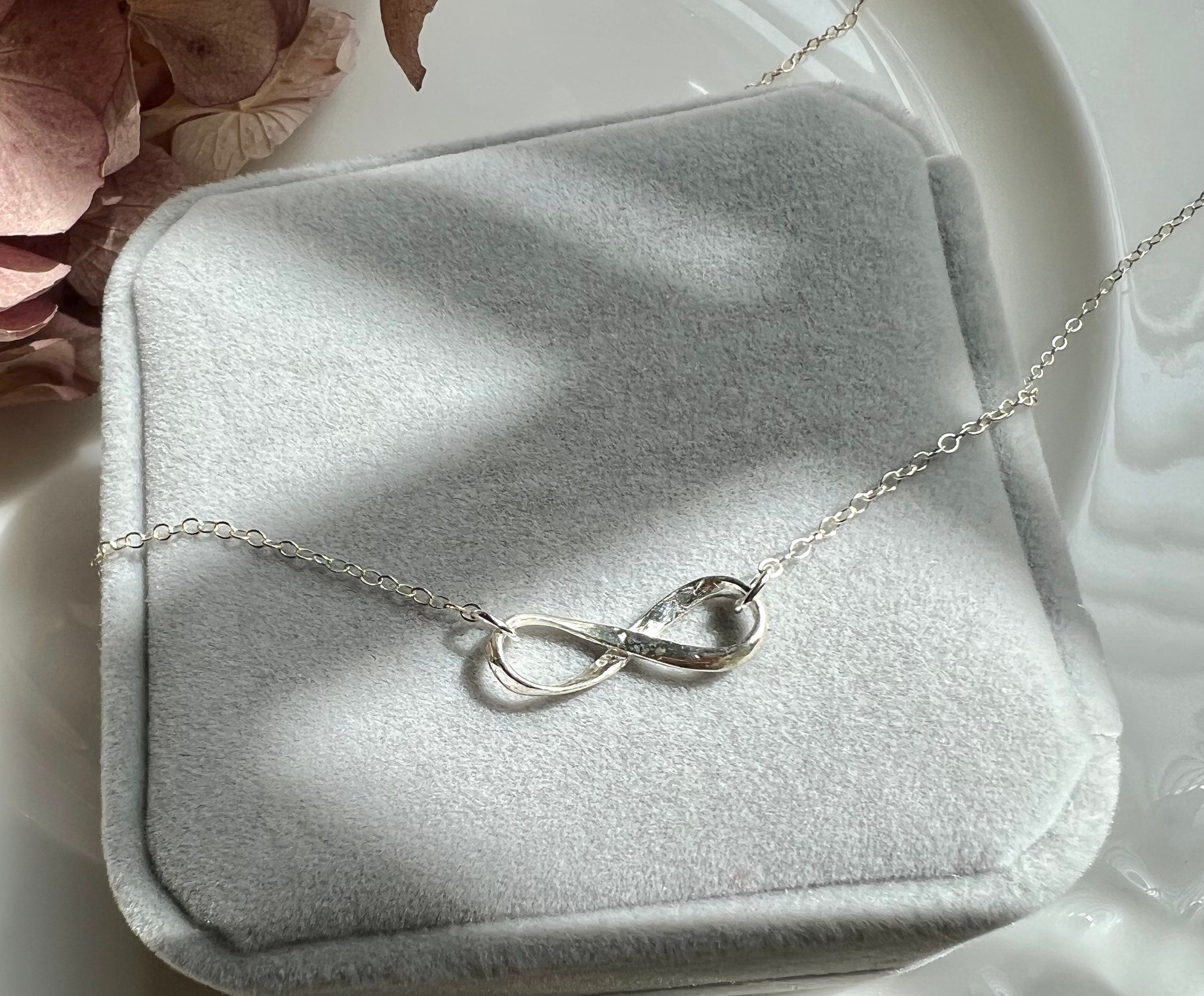 14K gold filled infinity necklace. Adjustable necklace. Minimalist necklace. Delicate necklace. 925 sterling sliver.