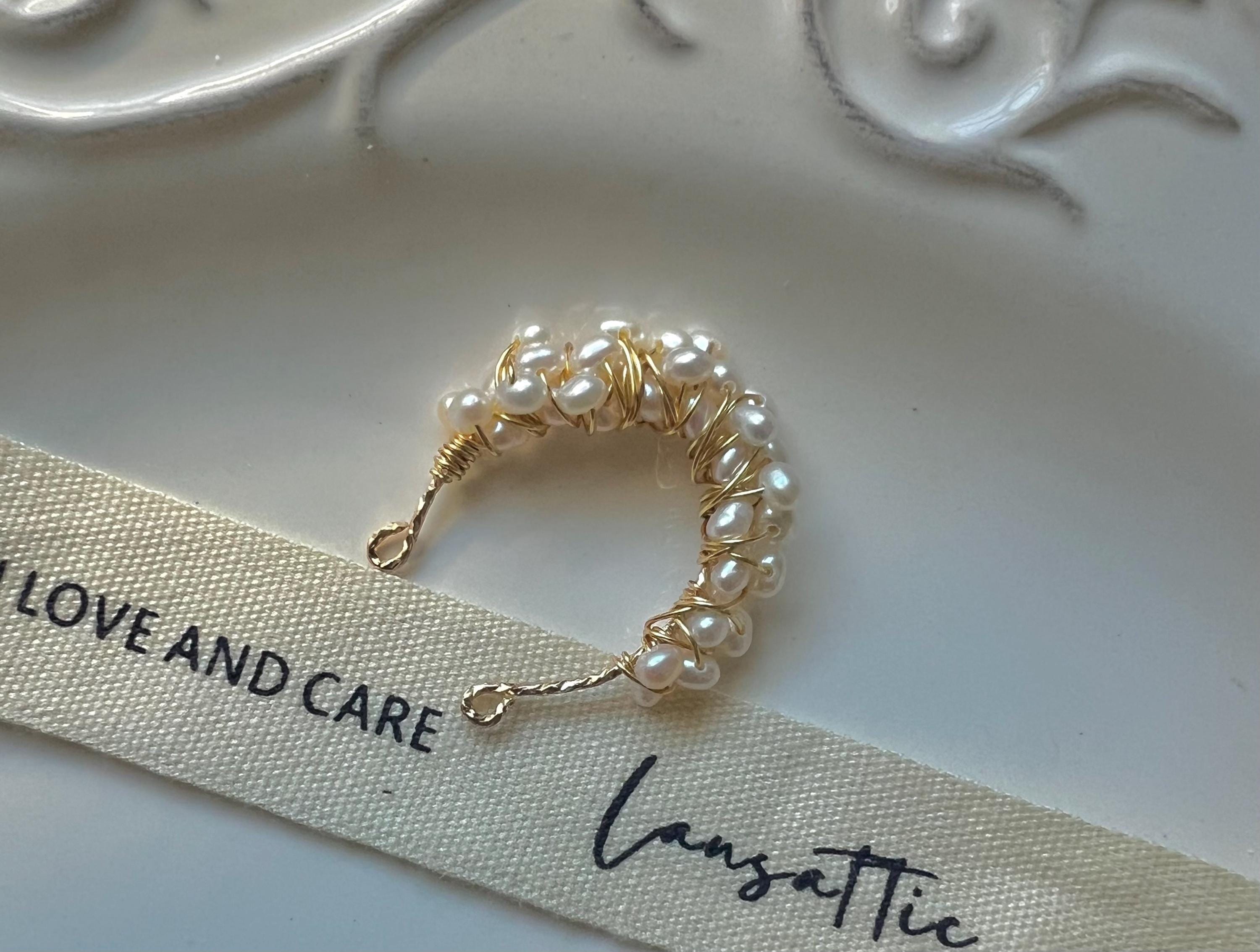 14K gold filled freshwater pearl ring. wire wrapped tiny pearl ring. Bridesmaid gift. elegant ring. adjustable ring. Gift for her.