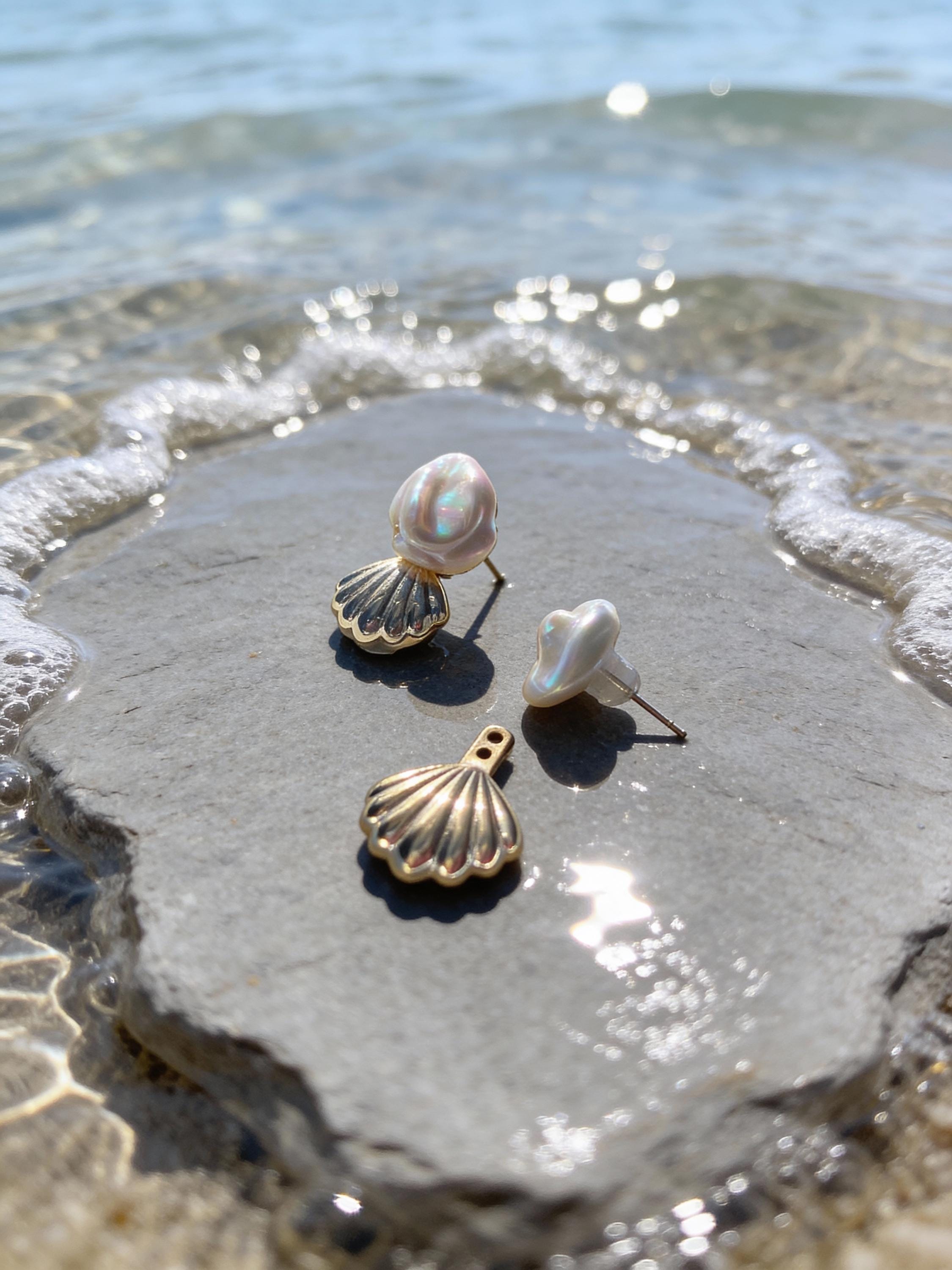 Freshwater baroque Mermaidcore Jewelry, Coastal Grandma Aesthetic, Beachy Boho Earrings, Irregular Pearl Drops.