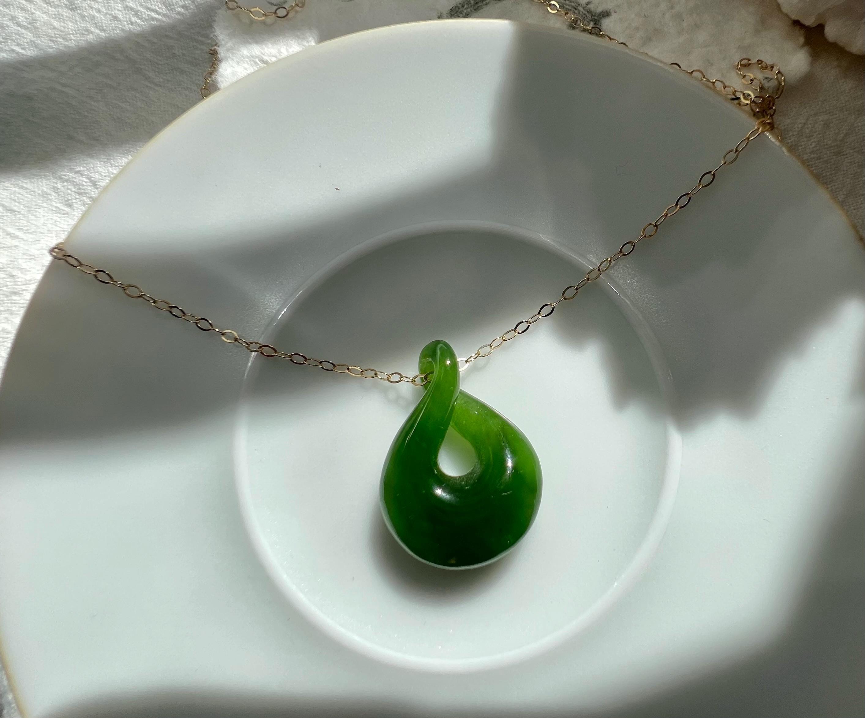Green Jade Infinity Necklace, Natural Jade Pendant, Dainty Jade Necklace, Minimalist Green Jade Jewelry, Lucky Jade Gift for Her, Gold fille