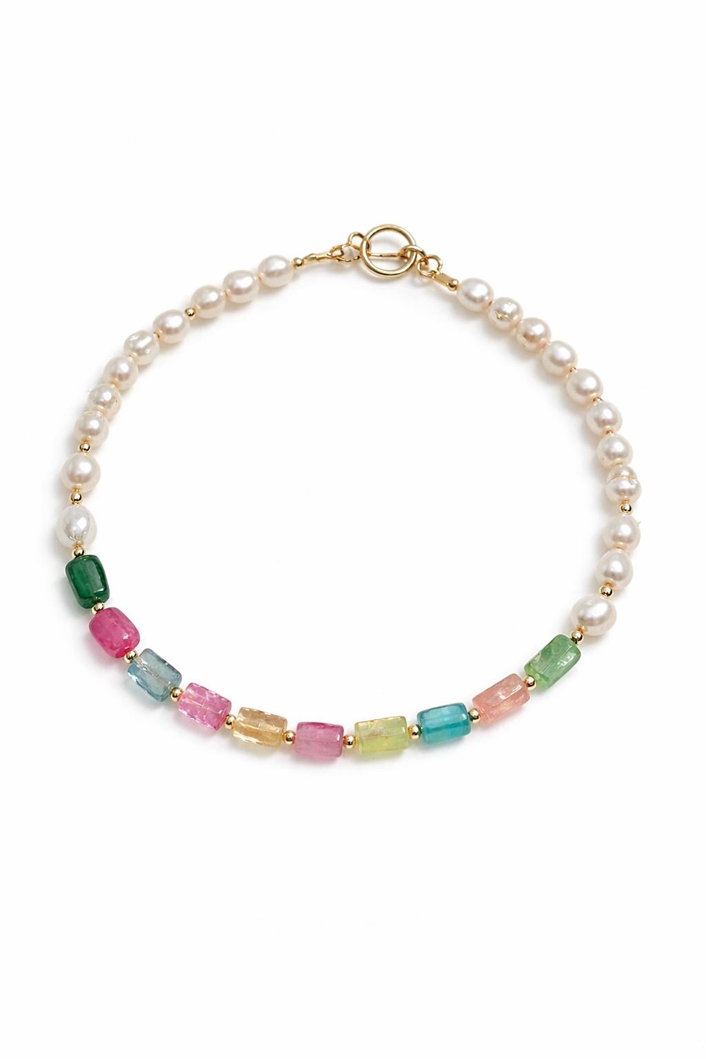 Pearl & Tourmaline Necklace or Bracelet