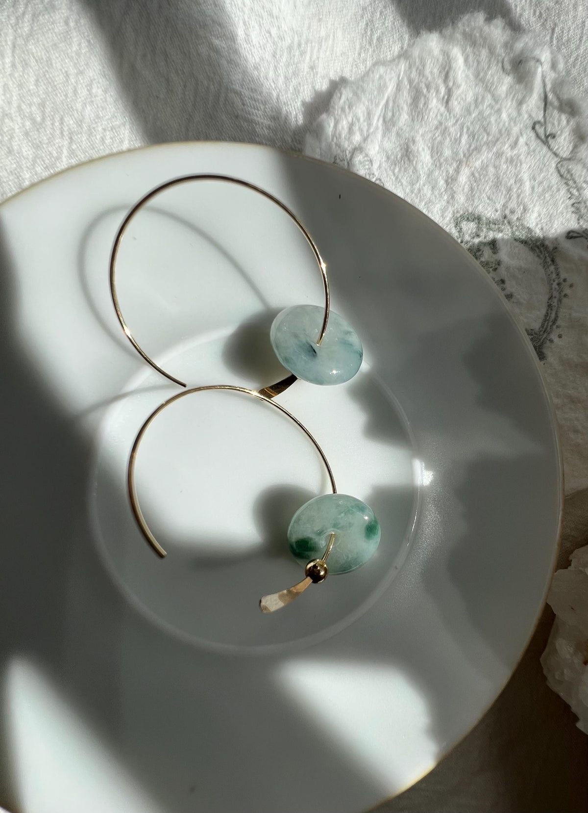 Jadeite Donut Earrings & Necklace Options