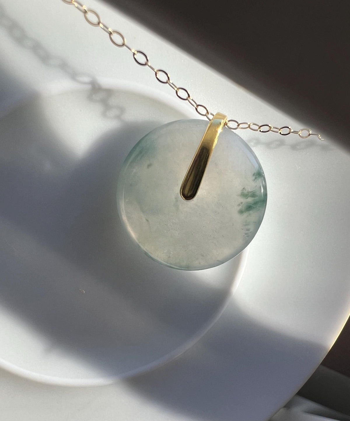 Green Jadeite Donut Jewelry