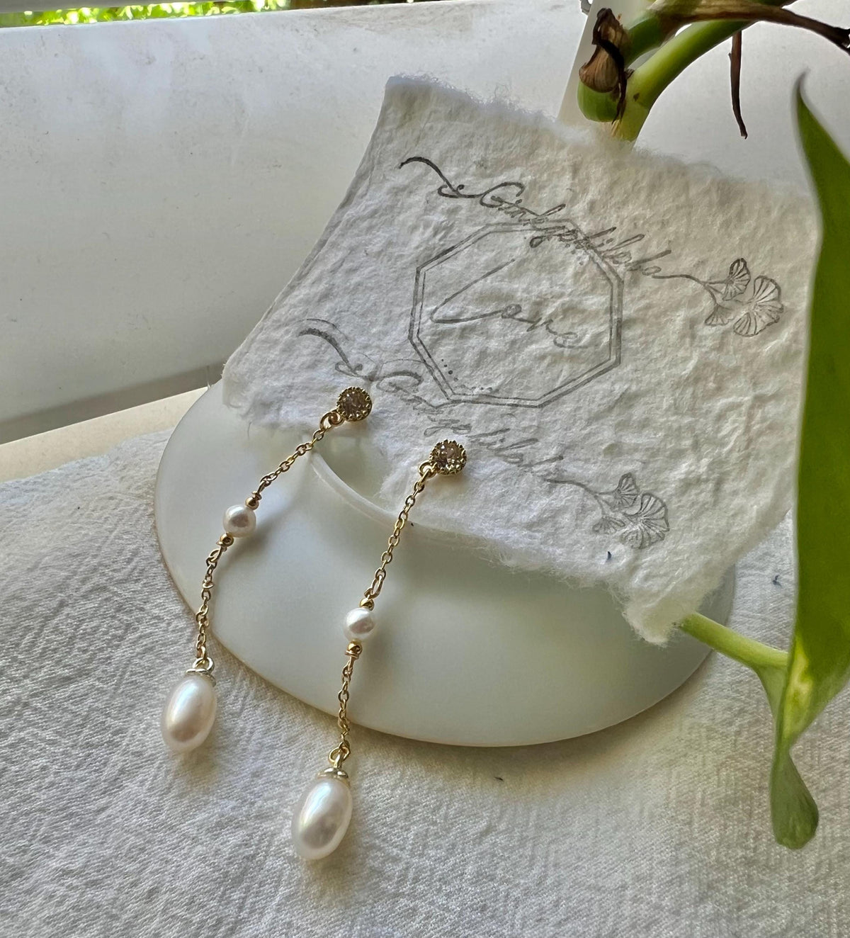 Freshwater Pearl Long Drop Earrings