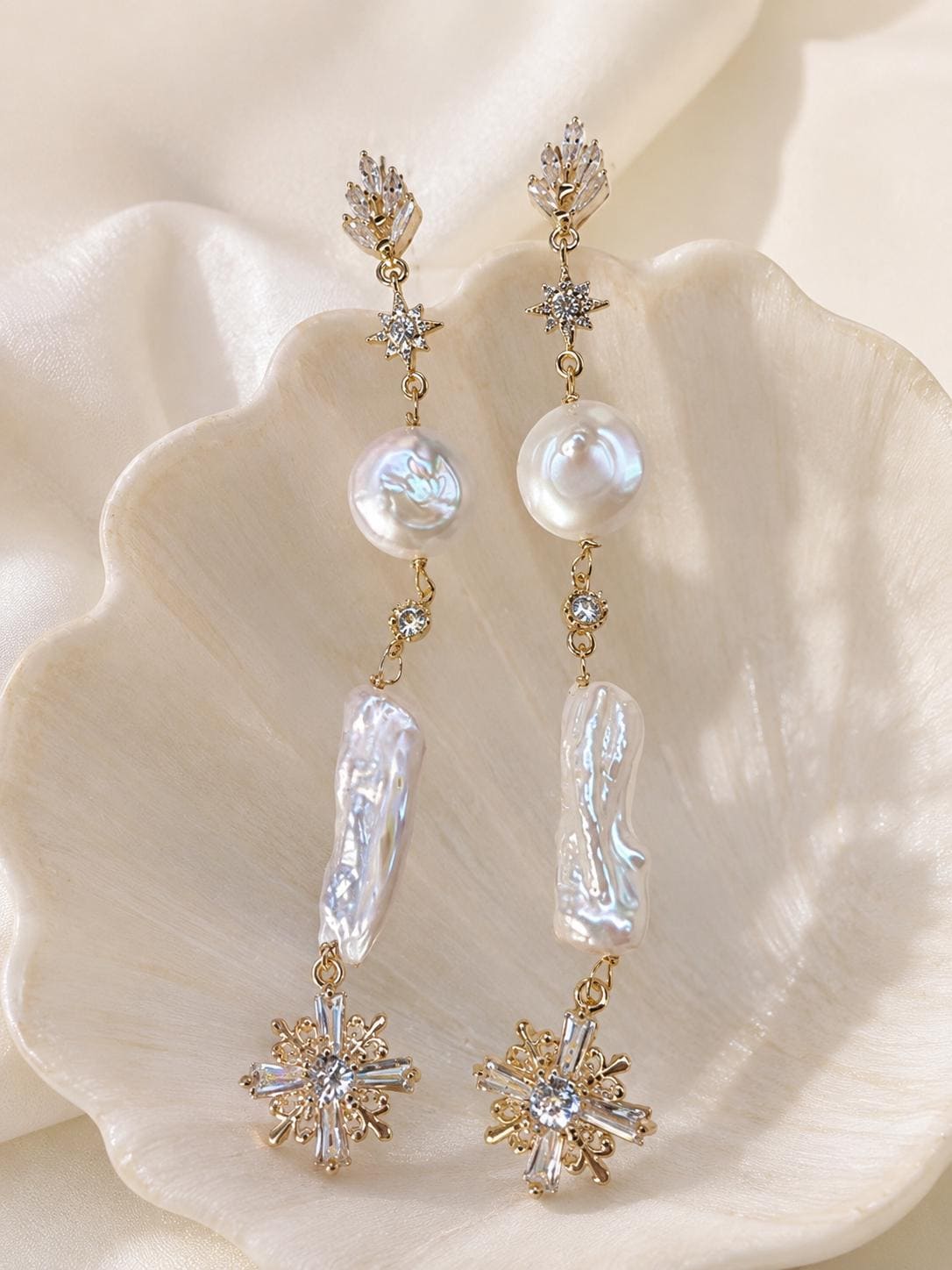 Victorian Style Freshwater Pearl Earrings