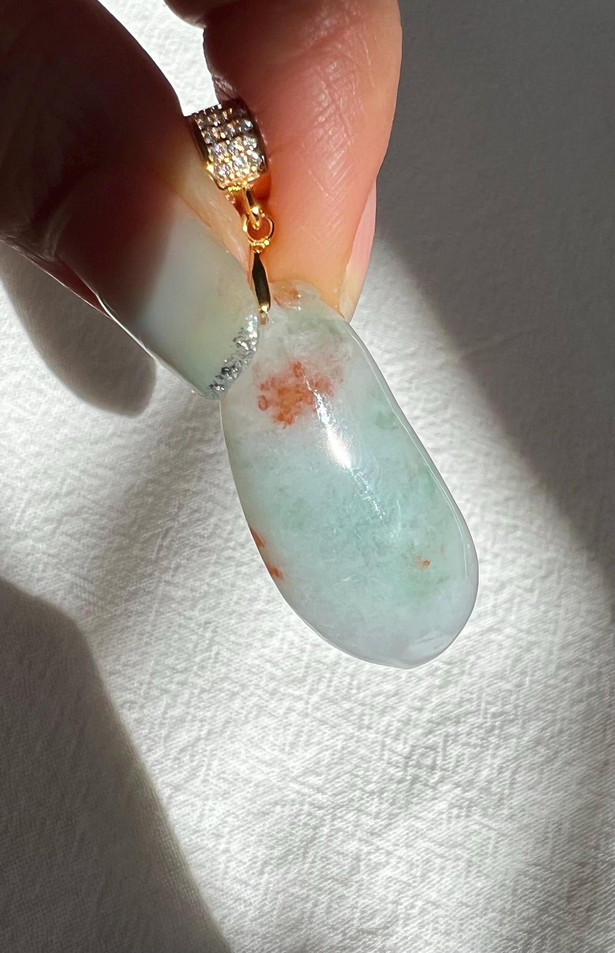 Tricolor Jadeite Gourd Pendant