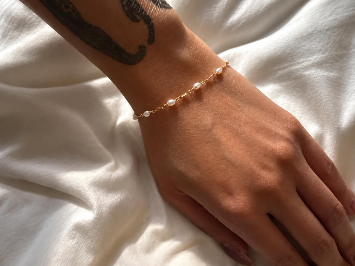 Tiny Freshwater Purple Or White Pearl Layered Necklace Or Bracelet