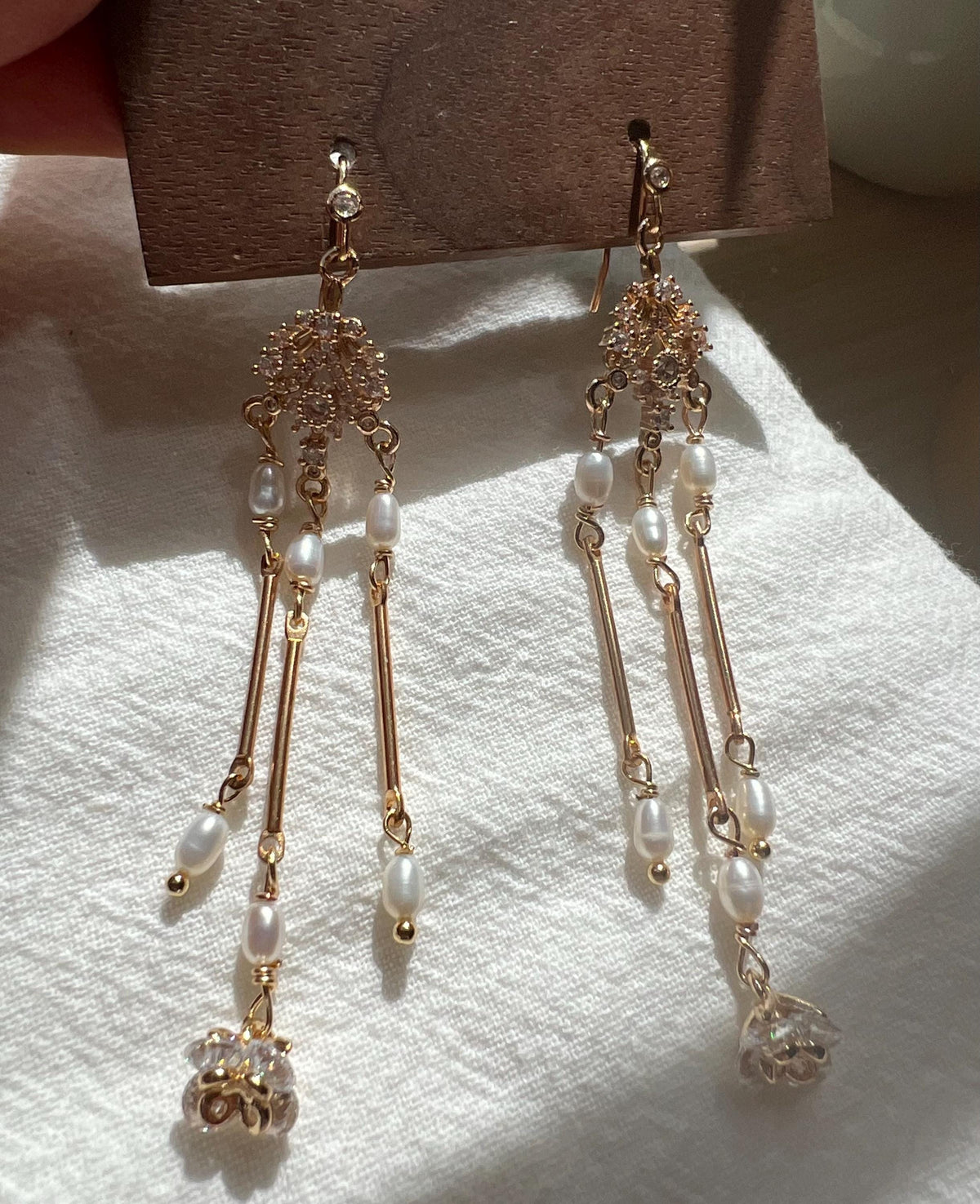 Victorian Freshwater Pearl Chandelier Earrings