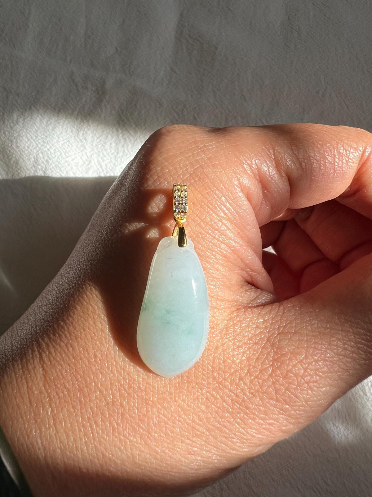 Green Jadeite Gourd Pendant