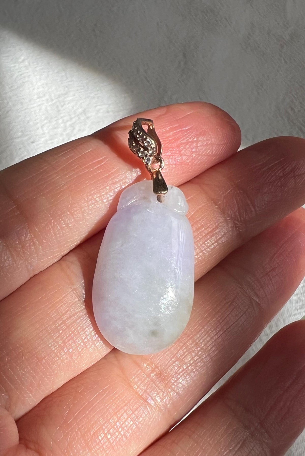 Lavender Jadeite Silver-Bail Pendant