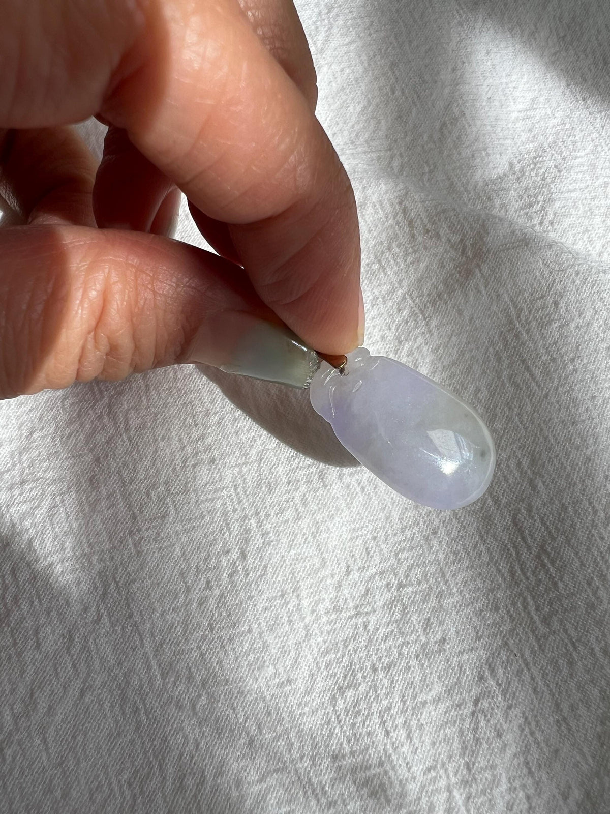Lavender Jadeite Silver-Bail Pendant