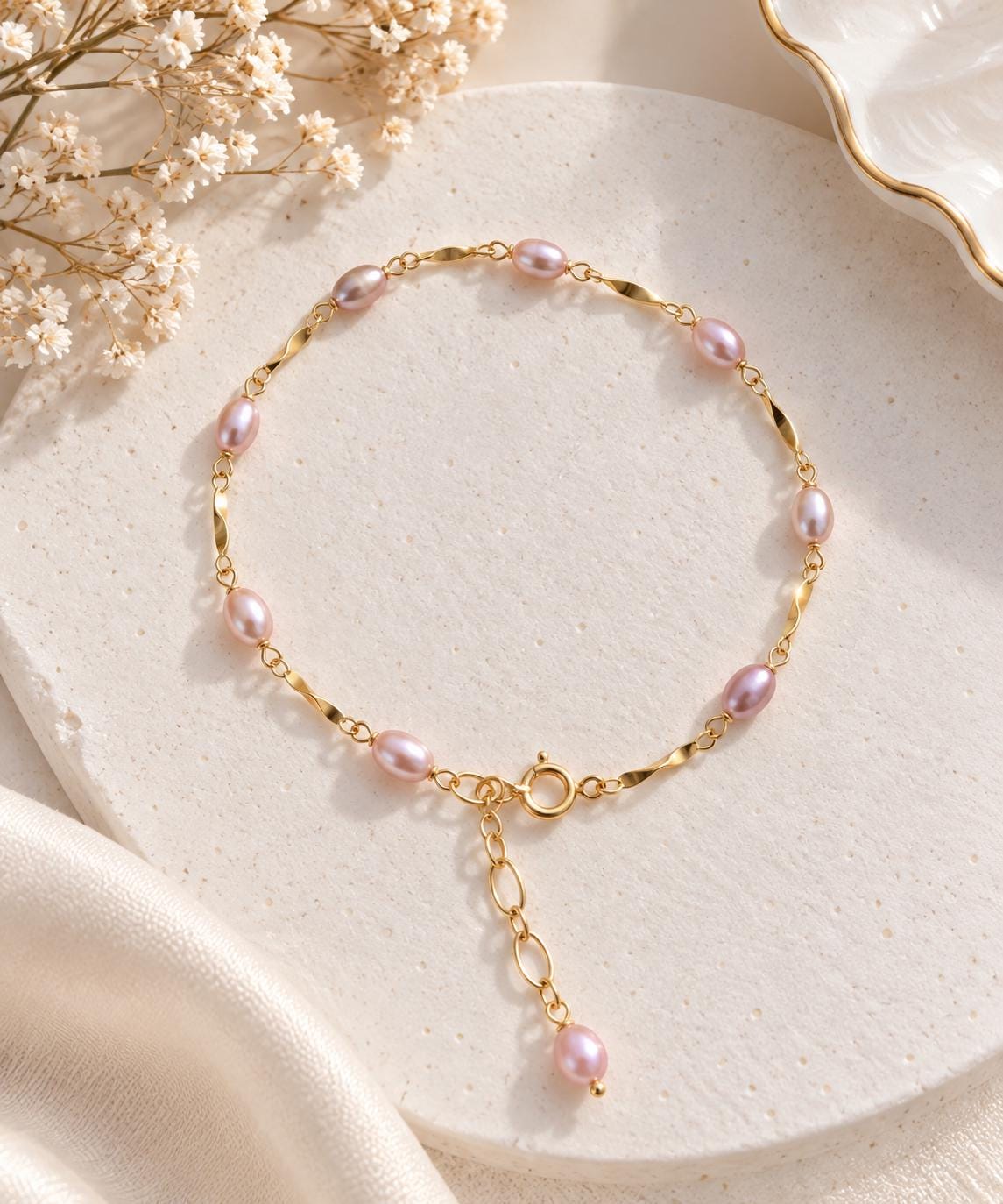 Tiny Freshwater Purple Or White Pearl Layered Necklace Or Bracelet