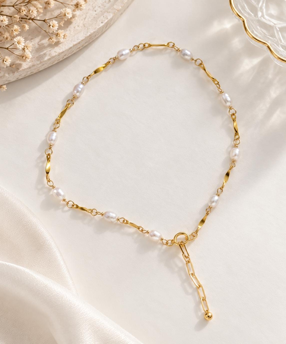 Tiny Freshwater Purple Or White Pearl Layered Necklace Or Bracelet