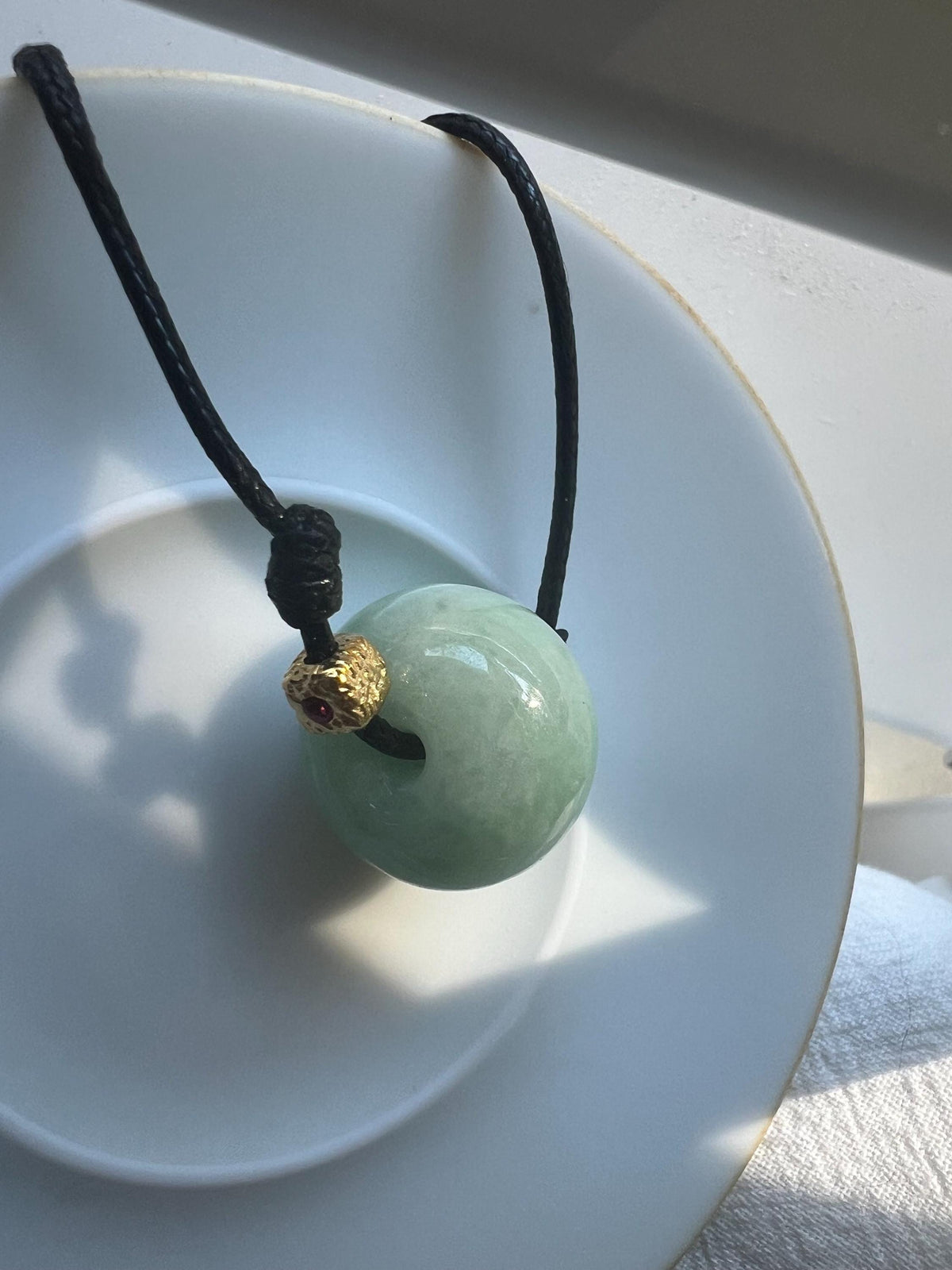 Green Jadeite Lu Lu Tong Necklace