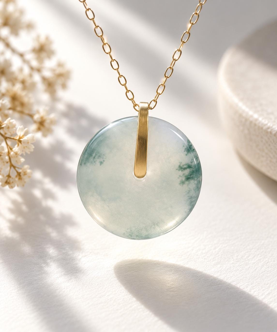 Green Jadeite Donut Jewelry