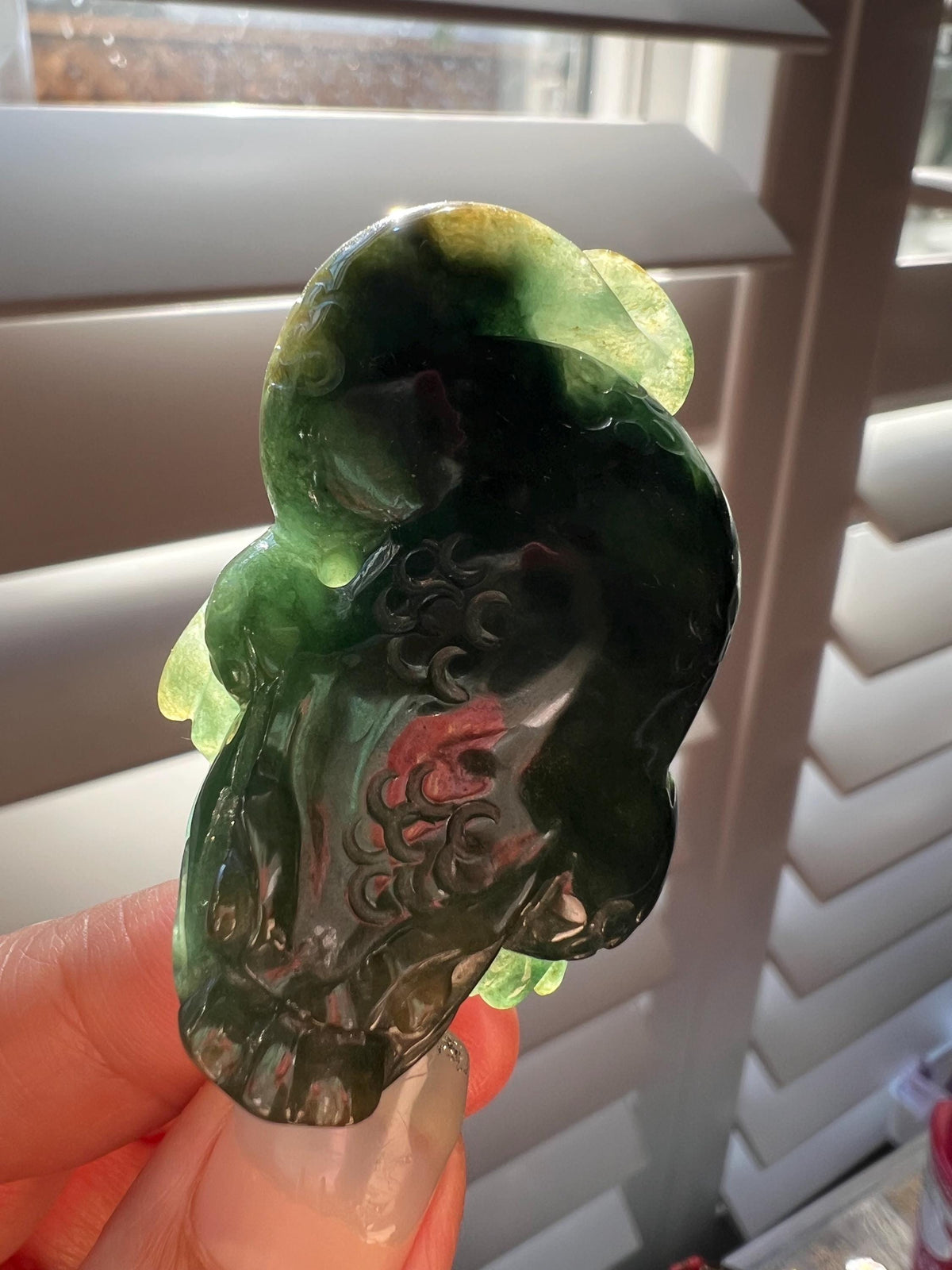 Green Jadeite Cicada Figurine