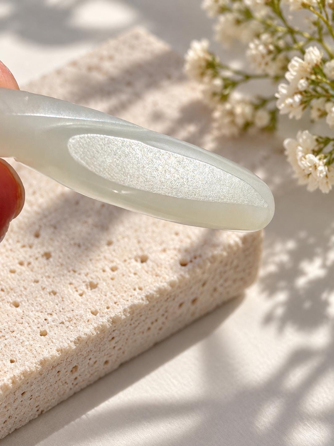 White Nephrite Weng Zhong Pendant