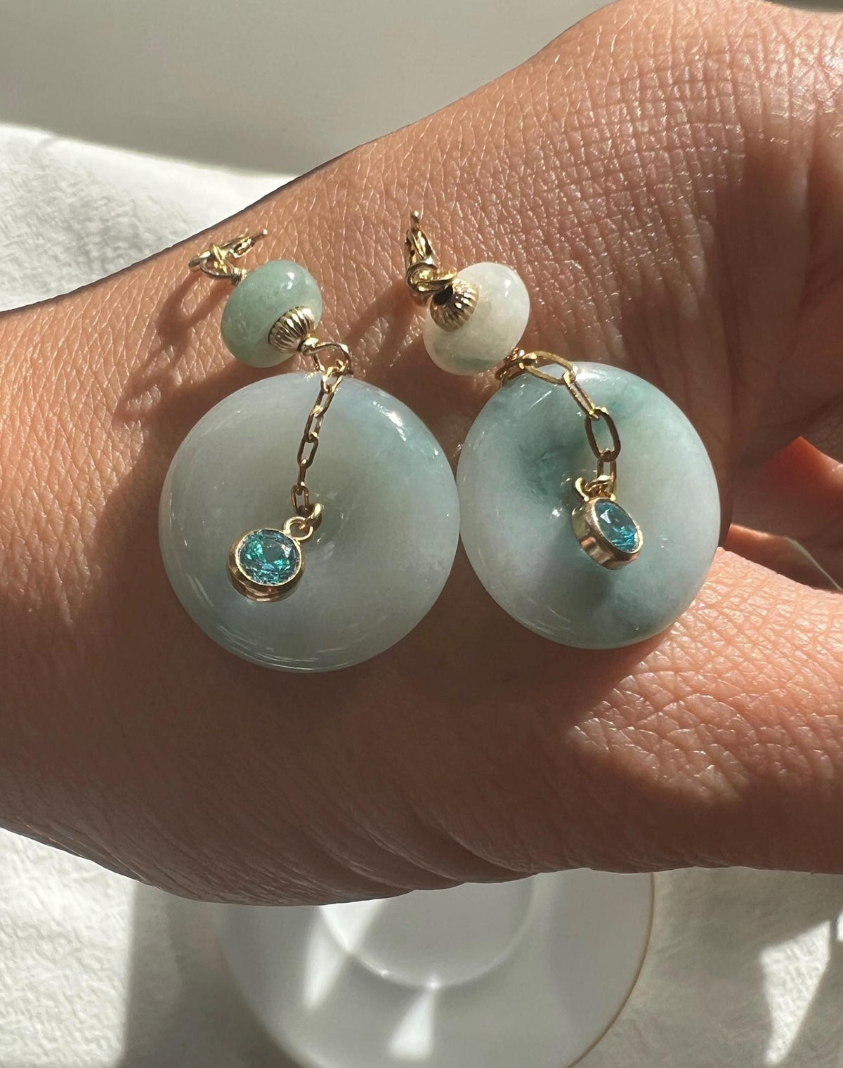 Jadeite Peace Donut Necklace